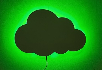 Ночник светодиодный RGB CLOUD, белый, сетевой