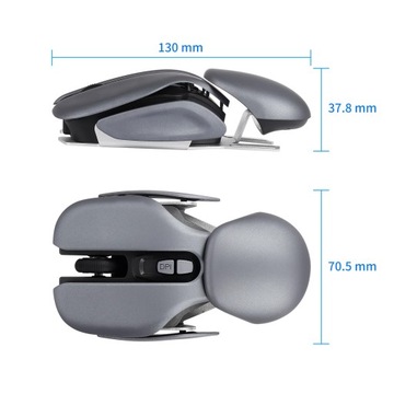 Новая перезаряжаемая беспроводная мышь 2,4G, эргономичная игровая мышь, 1600 точек на дюйм