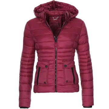 Women Winter Coat Warm Hooded Casual Short Padded