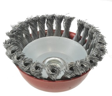 SZCZOTKA DOCZOŁOWA DRUT SKRĘCANY 125 MM M14 DO SZLIFIEREK KĄTOWYCH