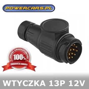 HIT Wtyczka 13Pin 12V przyczepa lawety świateł led