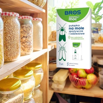 BROS GREEN POWER ЛОВУШКА ДЛЯ ПИЩЕВОЙ МОЛИ ДЛЯ ОДЕЖДЫ БЕЗ ХИМИЧЕСКИХ LEP 1 ШТ.