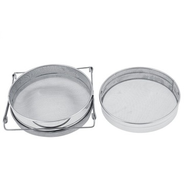 Ситечко для меда 24 см, плотное, нержавеющая сталь, двояковыпуклое, регулируемое