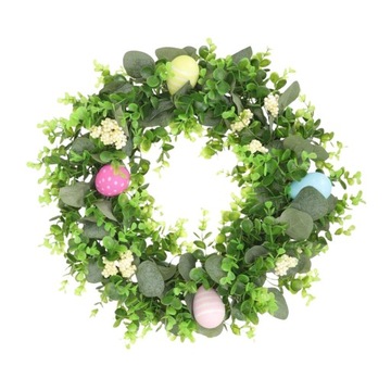 Wieniec wielkanocny z pastelowymi jajkami Fro