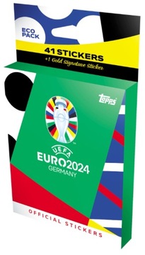 Blister Eco Pack Naklejki EURO 2024 Topps Saszetki Gold Signature UEFA