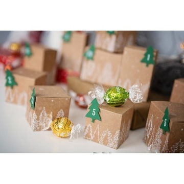 KALENDARZ ADWENTOWY KRAFT DIY PUDEŁKA