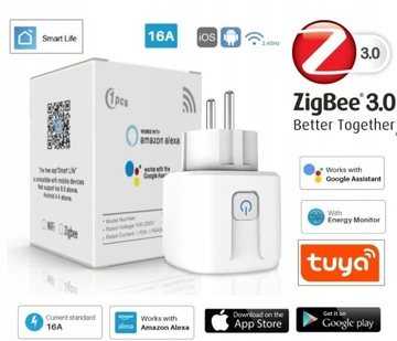 INTELIGENTNE GNIAZDKO ELEKTRYCZNE ZIGBEE 3.0 TUYA