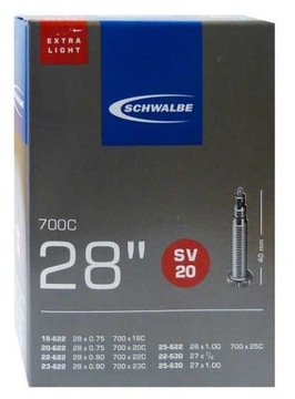 SCHWALBE Dętka SV20 extra light 28 presta 40mm 65g