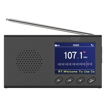 Adler AD 1198 Radio Przenośne - LCD - FM - Bluetooth - Zegar