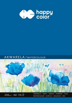 Blok akwarelowy, ART, A4/10k, 250g, Happy Color