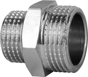 NYPEL REDUKCYJNY CHROMOWANY 1/2 x 3/8 ZEWNĘTRZNY SOLIDNY WYSOKA JAKOŚĆ