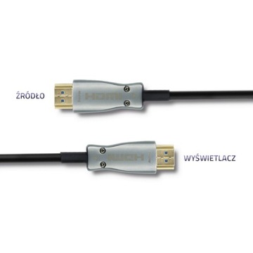 Кабель Qoltec HDMI v.2.0 A «папа» / «папа» / AOC / 20 м