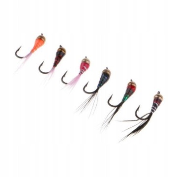 2x 6 sztuk Najwyższa ocena Dry/Nymph/Streamer Fly
