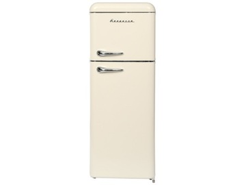 Lodówka RAVANSON LKK-210RC Retro 147cm Beżowa