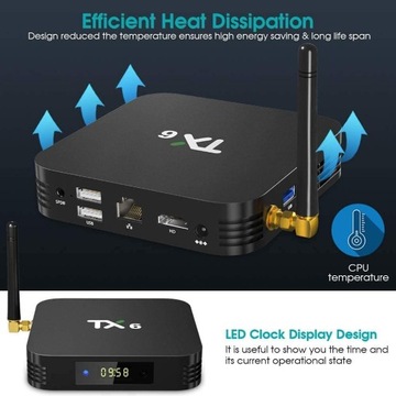 TVBoxTX6 Четырехъядерный процессор ARM Cortex-A53 4 ГБ ОЗУ 32 ГБ