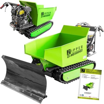 WOZIDŁO 500KG MINIWYWROTKA ZIPPER MD500HST + PŁUG