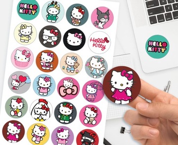 НАБОР ЛУЧШИХ НАКЛЕЙКОВ ДЛЯ ДЕТЕЙ HELLO KITTY ИЗ 24 ШТ. КАЧЕСТВА