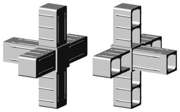 Łącznik plastikowy 25x25x2 , 3D5 V25 X2