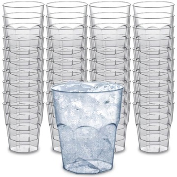 KUBKI PLASTIKOWE SZKLANKI 220ml DRINKI DESER 50szt
