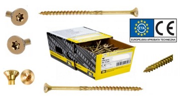 WKRĘTY CIESIELSKIE DO DREWNA CS 4x35 TORX ŁEB STOŻKOWY DOMAX 200 SZTUK