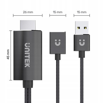 Кабельный кабель Телефон-телевизор USB-HDMI M1104A Unitek
