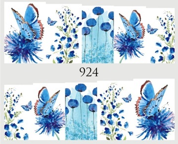 Naklejki wodne na paznokcie CZARNY MOTYL - 239