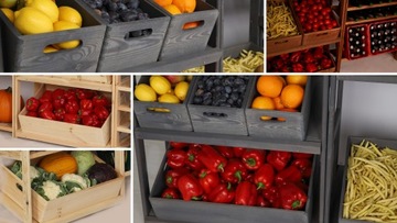 Ящик деревянный с ручками, Ящик деревянный 60х40 с ручками ЭКО.