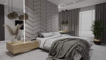 МЯГКАЯ ПАНЕЛЬ С Узором «елочка» по индивидуальному заказу