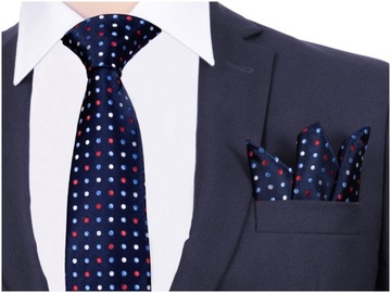 POSZETKA + KRAWAT Żakard Wypustka MIKROFIBRA K125