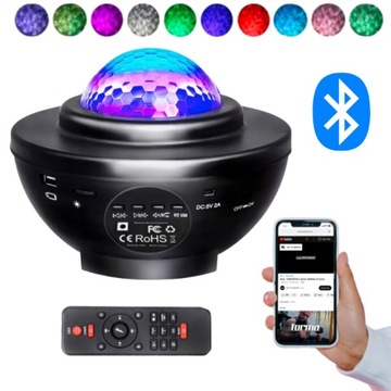 LAMPA PROJEKTOR GŁOŚNIK NA IMPREZE BLUETOOTH MOCNY