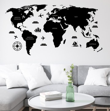 Деревянная карта мира декоративная подробная 3D модель