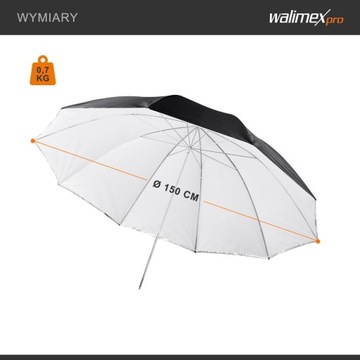 СВЕТООТРАЖАЮЩИЙ ЗОНТ ДЛЯ ЛАМПЫ 2В1 WALIMEX PRO REFLEX 150СМ