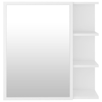 SZAFKA Z LUSTREM BIAŁA 62,5X20,5X64CM