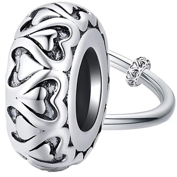 CHARMS STOPER srebro 925 koralik beads srebrna zawieszka serce serca charms