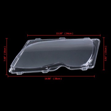 СТЕКЛЯННАЯ КРЫШКА ФАР ПЕРЕДНЯЯ ФАРА ДЛЯ BMW 3 E46 SERIES 4DR 2002-2005 2 ШТ.