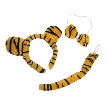 Костюм собаки и кошки, мышь, зебра, тигр, повязка на голову, карнавальный костюм 3 в 1