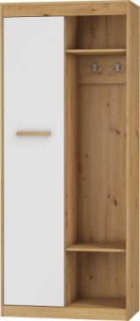 EMAX 36 мебель 1D дуб ремесленный/белый глянцевый шкаф