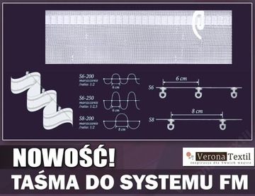 ЛЕНТА ДЛЯ ВОЛНОВОЙ FM-СИСТЕМЫ 7 СМ КАРДИНА ДЛЯ ШТОР