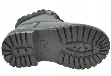 SHOES TRAPERS Утепленные ботильоны на меху, серые r33