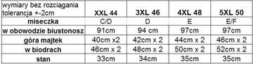 BIKINI STRÓJ KĄPIELOWY PLUS SIZE KWIATY DUŻE ROZMIARY WYSOKI STAN 3XL 46