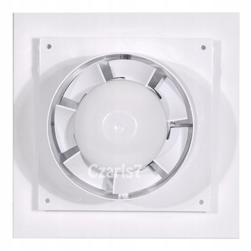 Стеклянный вентилятор с таймером и Hygrostata White Fi 100