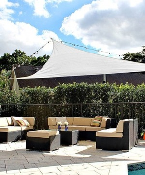 КВАДРАТНЫЙ СОЛНЦЕЗАЩИТНЫЙ ПАРУС, ВОДОНЕПРОНИЦАЕМЫЙ, 3,6 м