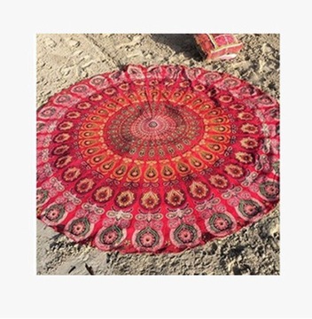 PM004012 Bohemian Mandala okrągły gobelin na plażę