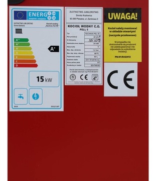 KOCIOŁ na Pellet PODAJNIKIEM 15 kW Piec Kotły Pellet PELET