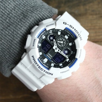 Casio G-Shock GA-100B-7AER 200m BIAŁY