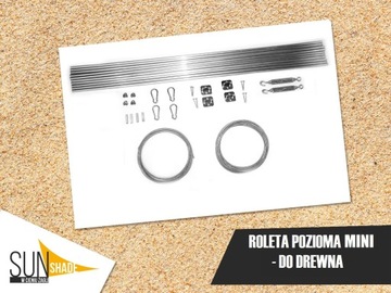 ZESTAW DO MONTAŻU ZEWNĘTRZNYCH ROLET RZYMSKICH POZIOMYCH DO DREWNA - MINI
