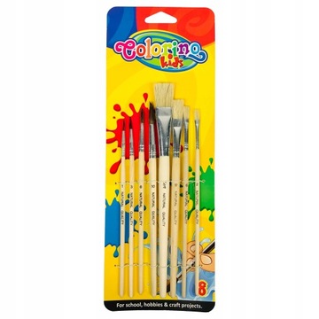 PĘDZELKI SZKOLNE COLORINO KIDS 8 SZT.