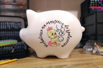 КОПИЛКА, БЕЛАЯ, БОЛЬШАЯ, XXL, ВАША ИНФОРМАЦИЯ С НАЗВАНИЕМ И ГРАФИКОЙ, ДЛЯ ПОДАРКА