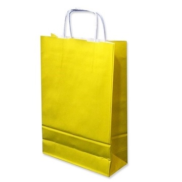 Torba Papierowa 240x100x320mm 10szt Żółta Torebka