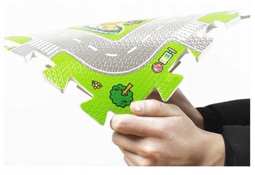 PUZZLE PIANKOWE MATA PIANKOWA EDUKACYJNA DLA DZIECI MIASTO ULICE DROGI 9EL